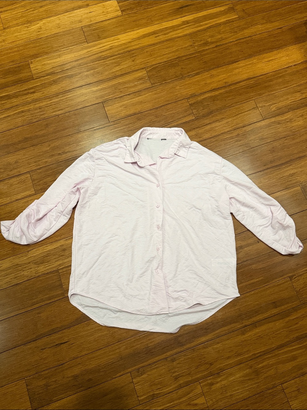 Primark Pale Pink Women's Button-Down Shirt L